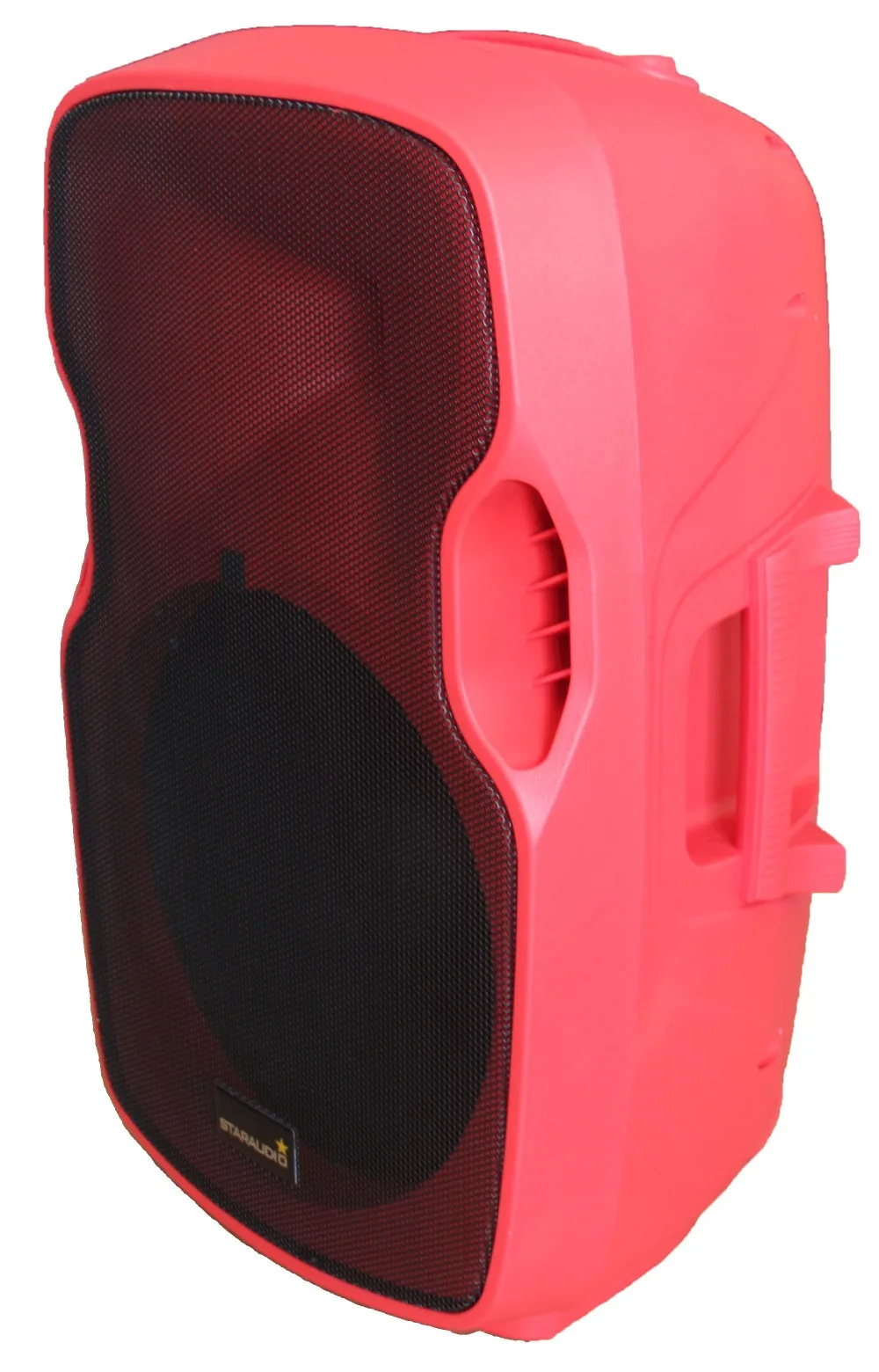 ktv 3500w 15 inch   powered red pa dj stage party speaker usb sd card bluetooth bar school speakers with speaker stands wired microphones
