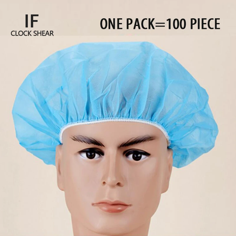 IF new Disposable Cap Headgear Cap Non woven Hat Chef Hat Kitchen Fume