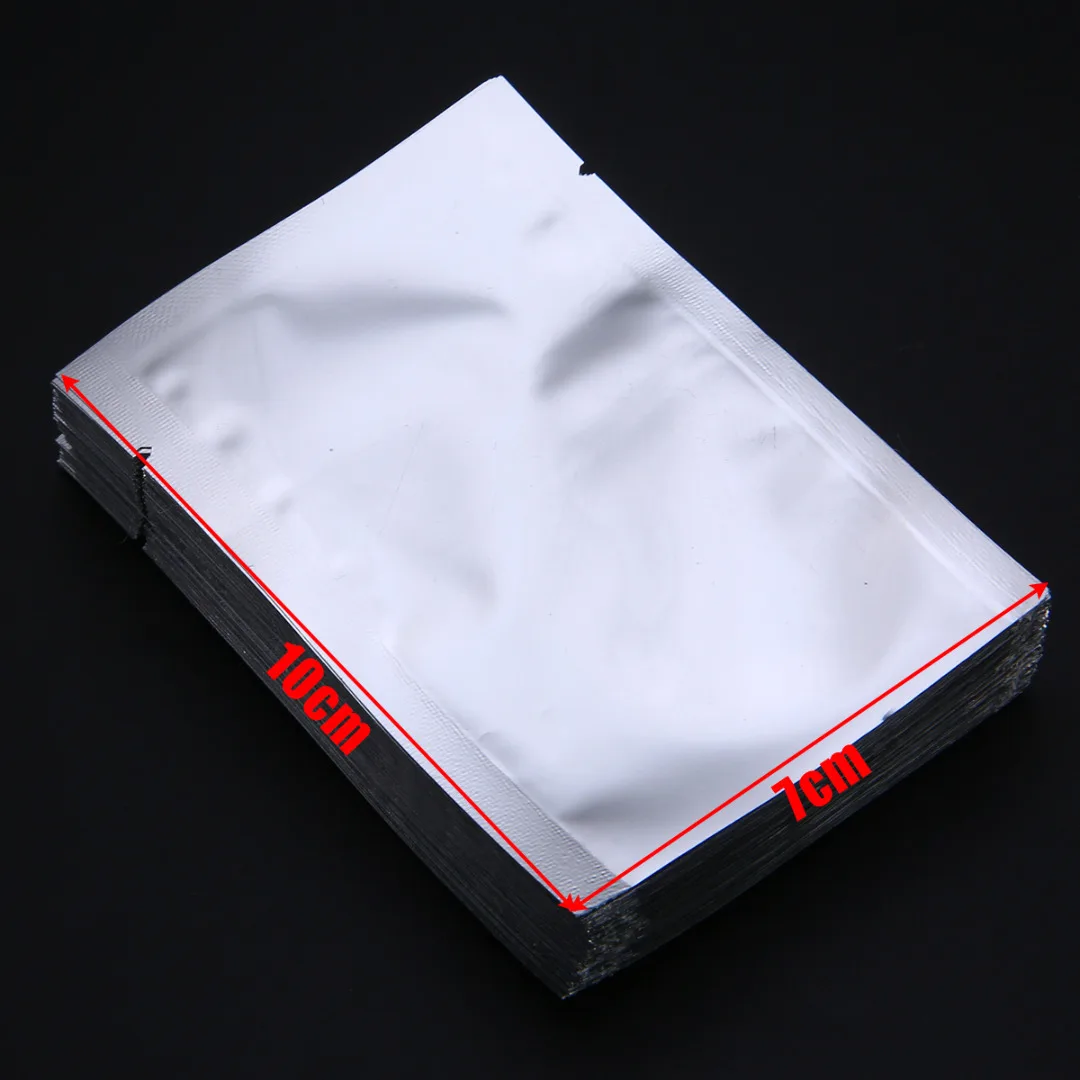 100pcs Multifunction Kitchen Tools Storage Aluminum Foil Bag Silver  Bags Vacuum Sealer Zipper Food Saver Fresh Bags