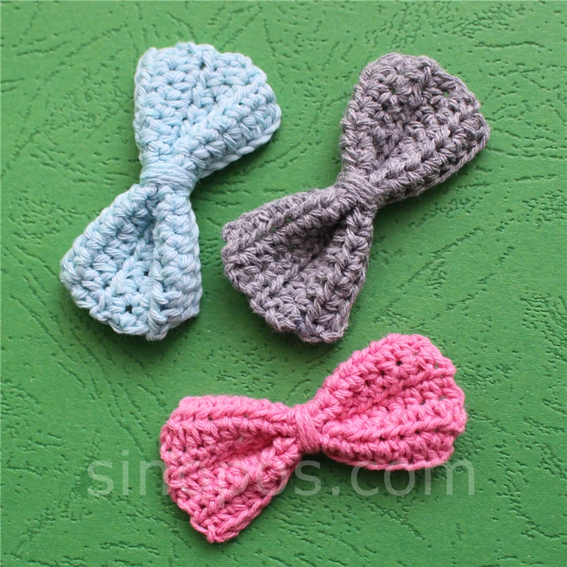 

Handmade Crochet Bow Tie, boy bowtie girl hair headband pattern baby pet collar scrapbook fabric quilt clothes shoe bag applique