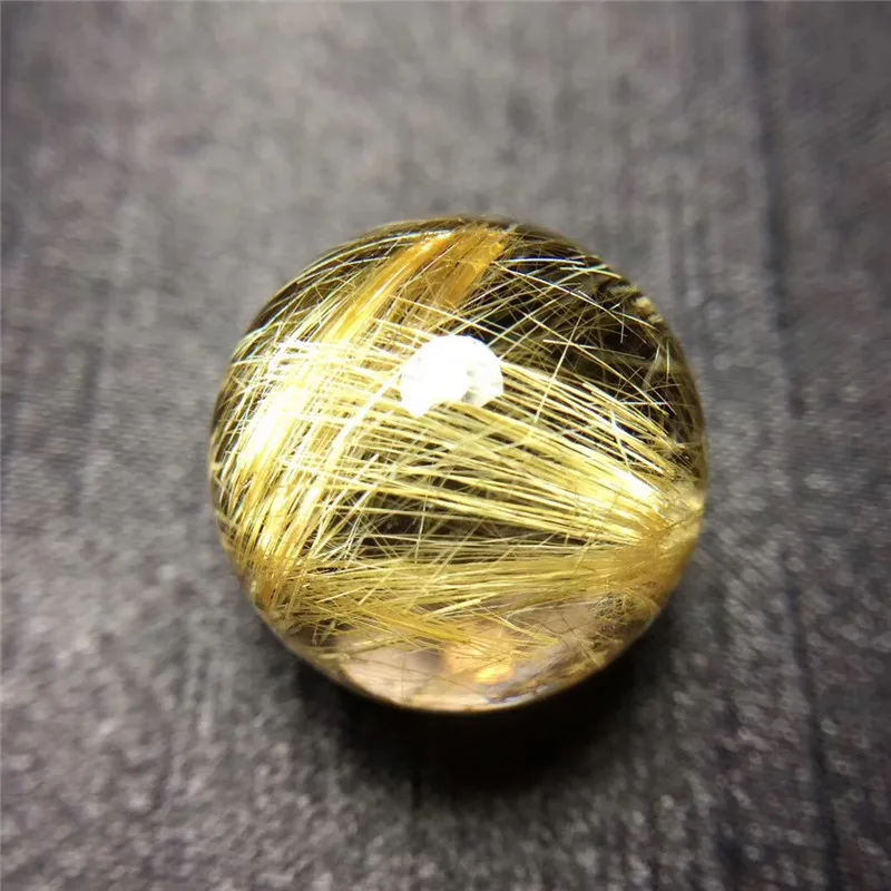 Natural Gold Rutilated Quartz Titanium Pendant (5)