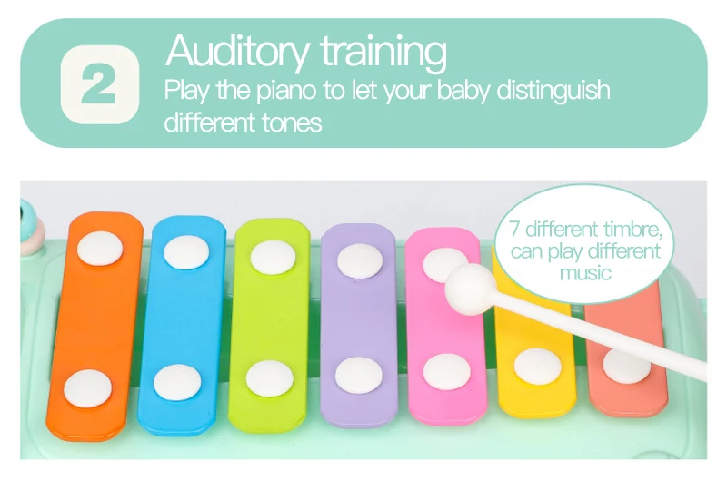 Piano de Brinquedo Musical do Bebê Bater na Tecla de Piano Educativos de Som Brinquedos do Bebê Instrumento Crianças Música Ônibus Classificador 8-note Criança Brinquedos 12 Instrumento Crianças Música Piano de Brinquedo Musical