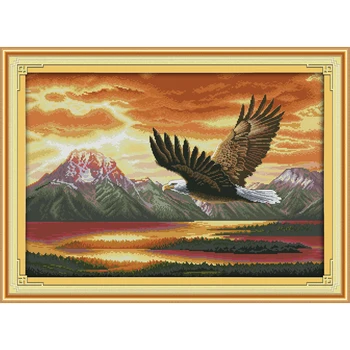 

Everlasting Love Christmas The Flying Eagle (2) Chinese Cross Stitch Kits Ecological Cotton Stamped 11 New Store Sales Promotion