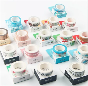 

18pcs/lot Traveler series Kawaii Washi Tape Scrapbooking Masking tape Stickers scrapbooking Washitape Washy tape sumikko 02505