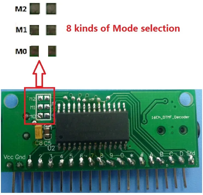 16-канальный DTMF-декодер звукового сигнала MT8870, телефонный голосовой декодирующий контролер для релейного модуля автоматизации умного дома