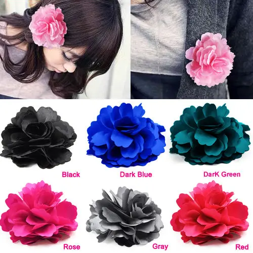 Beauty fashion Rose Flower hairpin brooch hair accessory headband hair rope brooch