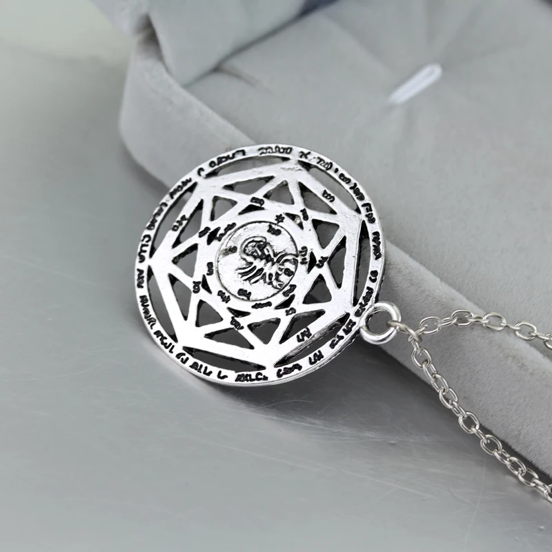 Сверхнатуральная гептаграмма Скорпион ключ из Соломона ожерелье Pentacle Seal