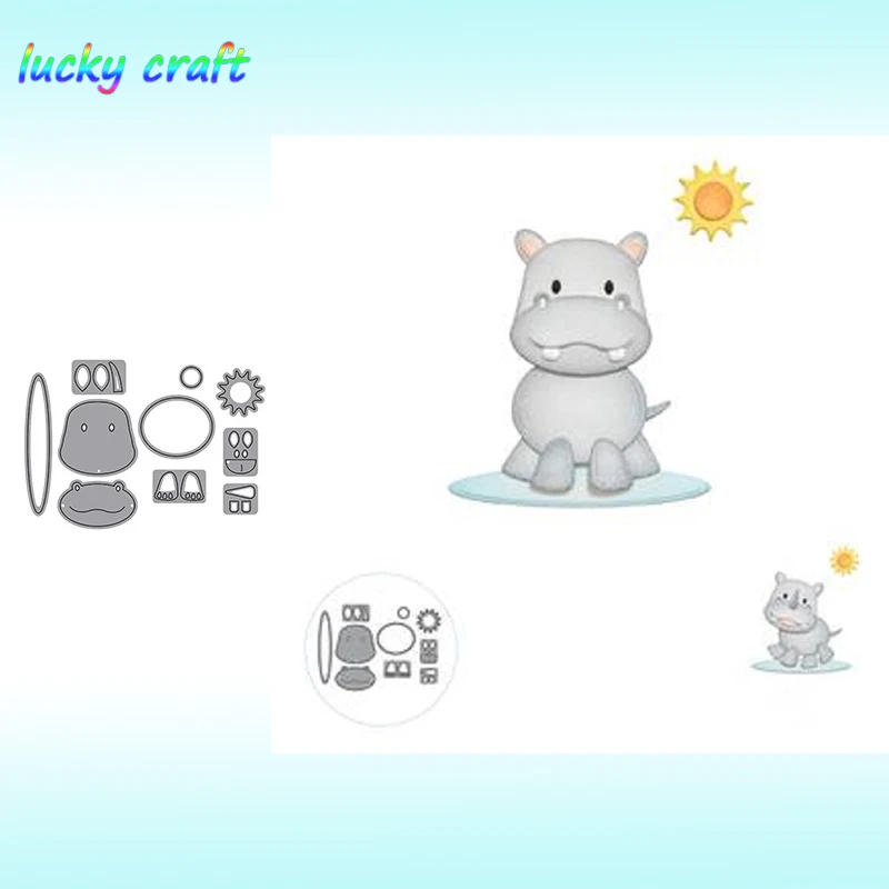 

Luck YCraft Animal Puzzle Hippo Metal Cutting Dies for DIY Scrapbooking Embossing Paper Cards Making Crafts Dies Cut 2019
