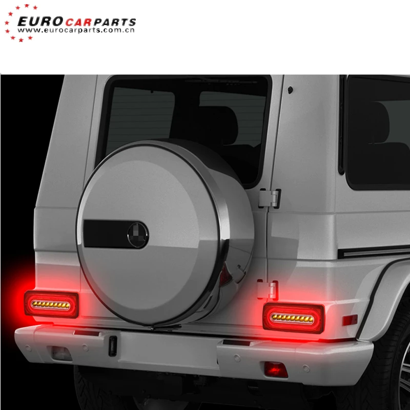 

W463 tail lights fit for MB G-CLASS W463 G450 G500 G550 G55 G63 tail light black / red LED light with running LED