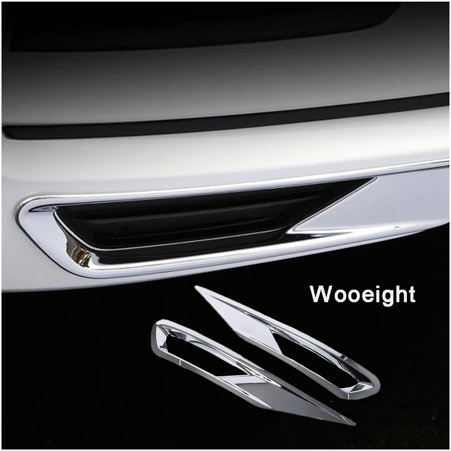 For Volvo XC60 2018 2019 2Pcs ABS Chrome Plated Front Bumper Fog Lamp Fog Light Cover Trim Silver Decoration (6)