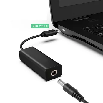 

DC 5.5*2.1mm Jack Input to USB-C Type-C Power Plug Charge Cable 45w for Macbook Laptop Phone