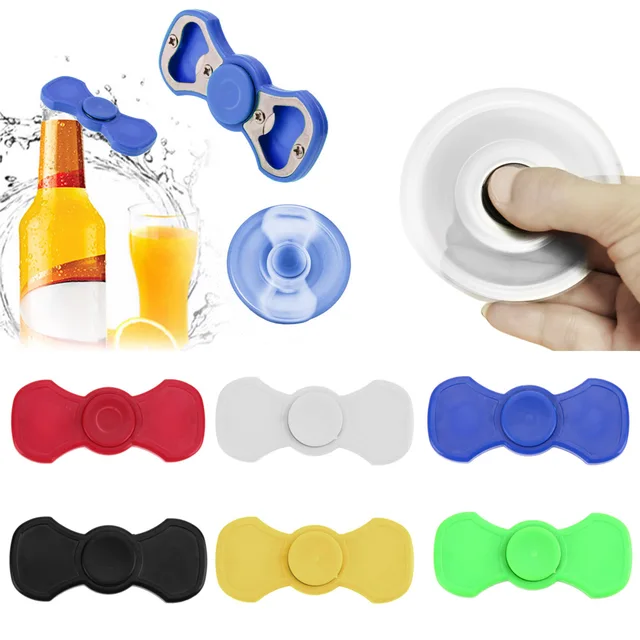 6 Colors Metal Bottle Opener Hand Spinner Tri Fid Spinner Beer