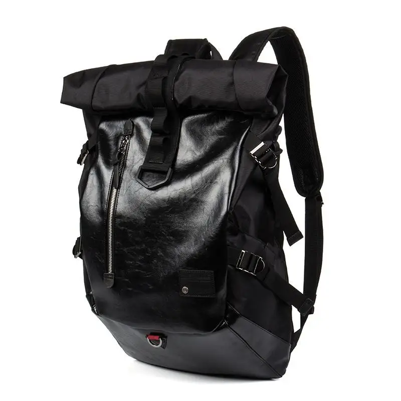 UIYI Japan brand designer laptop backpack men shoulder bag Korean fashion roll top school bag ...