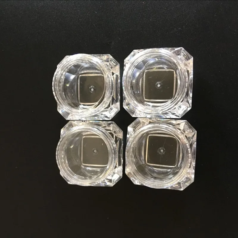 100 шт./лот 5g прозрачные пластиковые банки для крема Алмазная форма бутылка