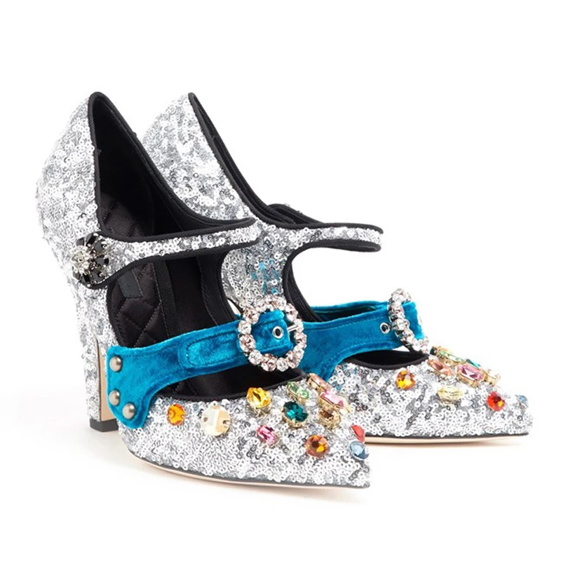 embellished pointed heels