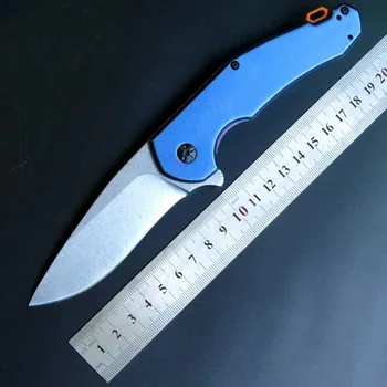 

CH 0220 folding knife D2/S35VN steel All steel handle electroplating outdoor camping survival pocket EDC tool free shipping