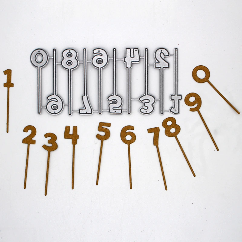 

5*11.4cm Candle Numbers 0 to 9 new Metal Steel Cutting Dies for DIY Embossing Scrapbook Paper Craft Cards stencil stamps Dies