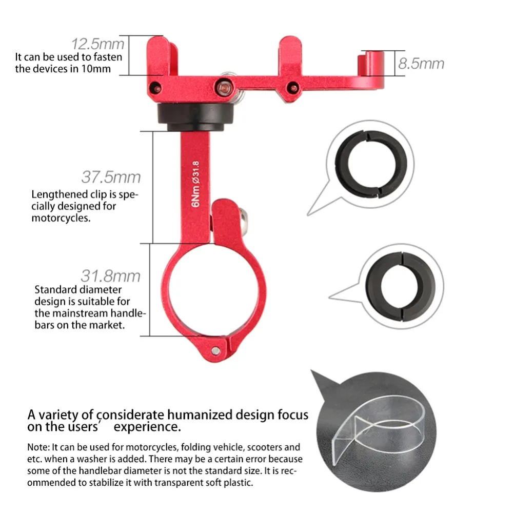 GUB Plus 6 алюминиевый держатель для телефона для мотоцикла, велосипеда, велосипеда, вращающийся на 360 градусов держатель для телефона на велосипед, универсальный держатель для смартфонов 3," to7.5"