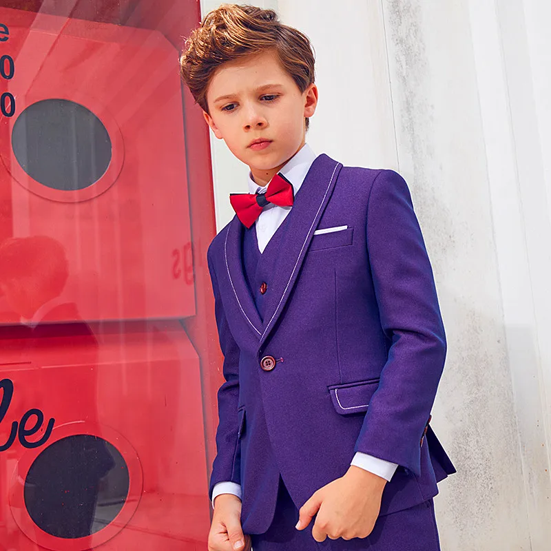 “ Formal para o Crianças Meninos Blazer Meninos Azul