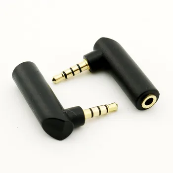 

10pcs 3.5mm 4 Pole Right Angle Male To 4 Pole Female Audio Stereo Adapter Converter Connector