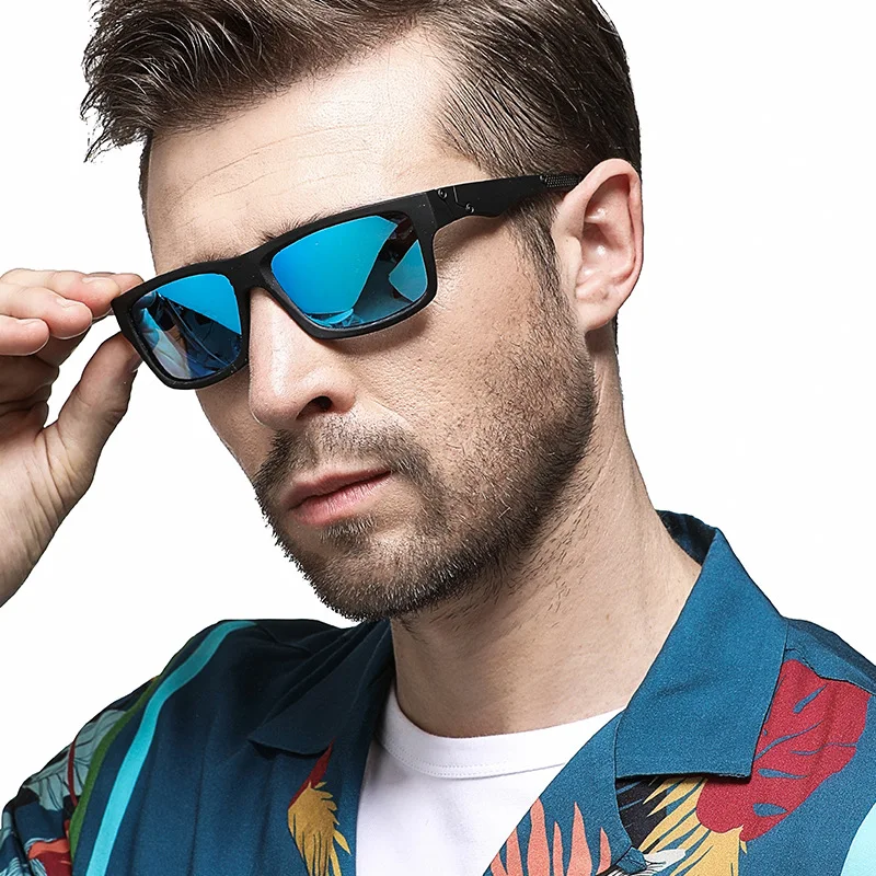 

2019 sunglasses men polarized polaroid Square Brand Designer Driving male sunglasses Fashion mirror glasses UV400