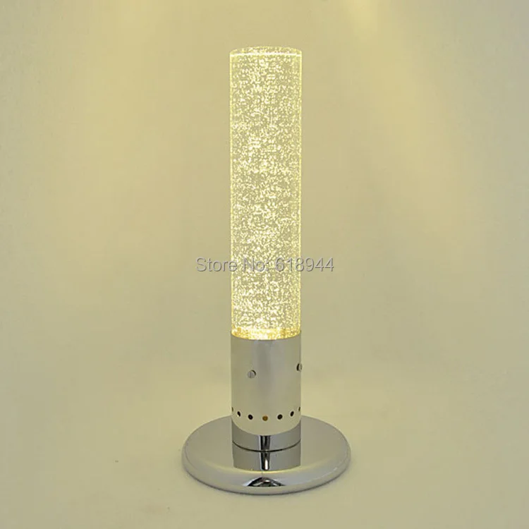 Modern LED Crystal Stainless Steel Table Lamp Lamparas Table Lamps for Bedroom Lampe Deco Bedside Lamp Modern Bedroom Lampshades