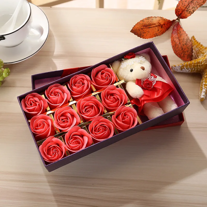 Flone Scented Soap Flower Gift Box Artificial Flower Creative Gift Simulation Rose Flower Fake Flower Valentine's Day Gift  (4)