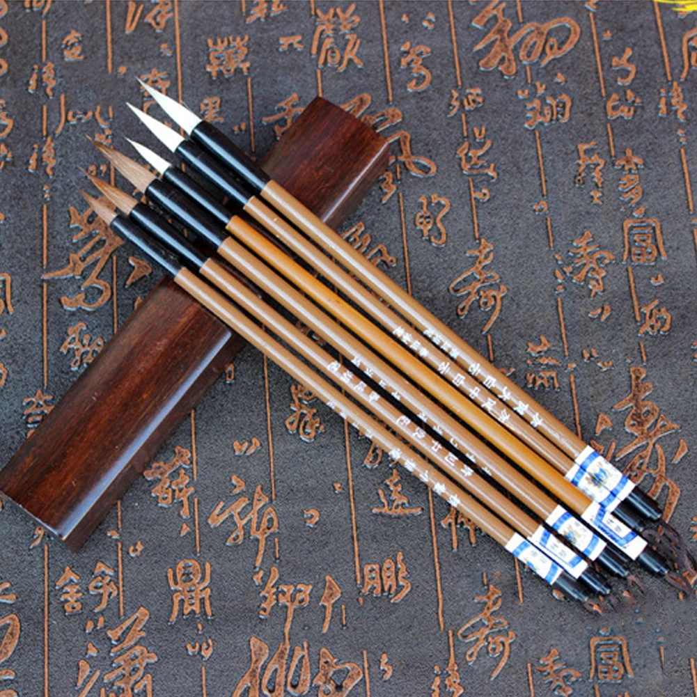 6 unids/set tradicional china nubes blancas Lobo cepillo de pelo pluma Escuela Media estudiantes caligrafía cepillo de práctica 6 unids/set tradicional china nubes blancas Lobo cepillo de pelo pluma Escuela Media estudiantes caligrafía cepillo de práctica