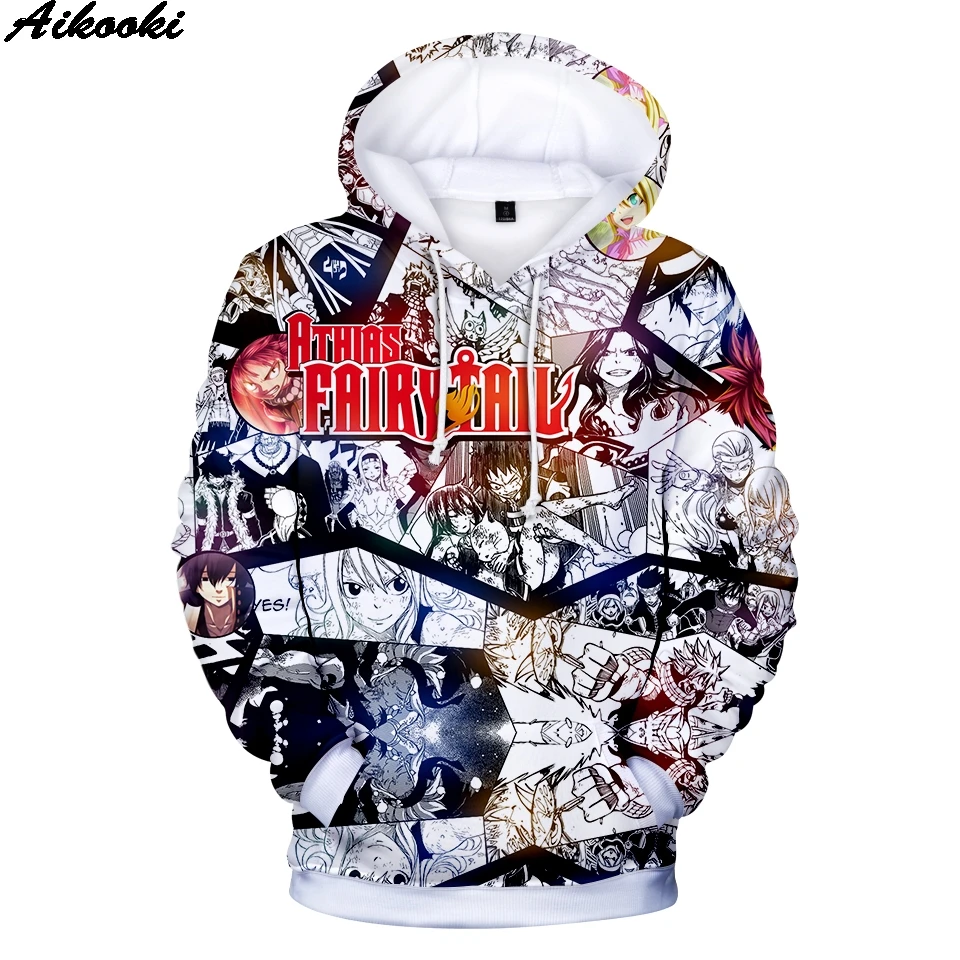 FAIRY TAIL Men Women Cosplay Hoodie 3D Print Pullover Long Sleeve Top Sweatshirt