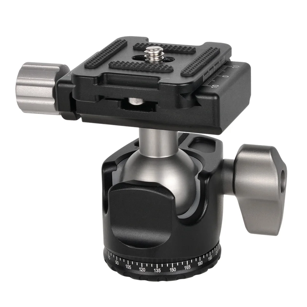

D-25 10KG CNC Metal Ball Head Ballhead Tripod Stand Adapter+ 1/4" Screw Mount Quick Release QR Plate