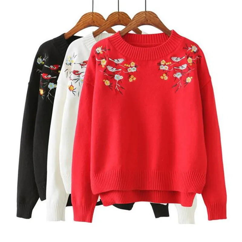 In the spring of 2017 winter of the new garment original art exquisite embroidery joker knit