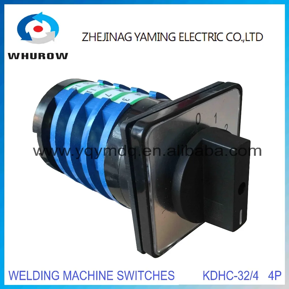 

KDHC-32/4*3 electrical switches for CO2 welding machine changeover rotary switch 4 poles 3 position 0-3 High quality AC50Hz 690V