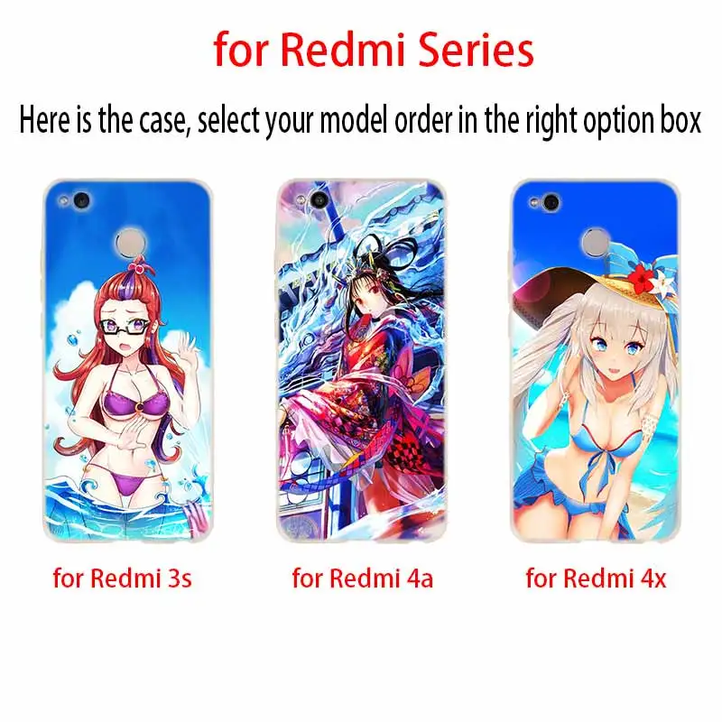 Японский мультфильм аниме девушка мода мягкий ТПУ чехол для Coque Xiaomi Redmi 9a 8a 7a 6a 5a Note