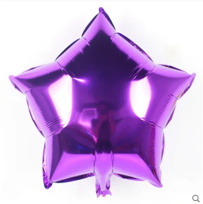 5 шт. 18 дюймов пятиконечная фольга звезда шарики Свадебные украшения принадлежности Babyshower День Рождения Декор Дети Детская игрушка - Цвет: 5pcs purple star