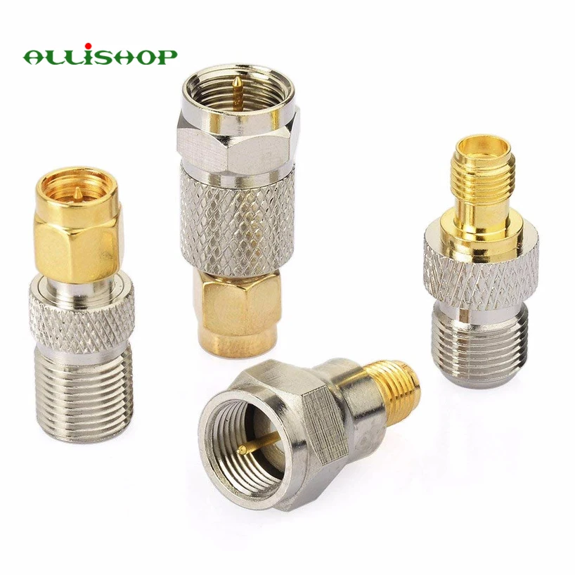 

4Pcs SMA to F Plug Jack RF Connector Adapter F-Type Male/Female to SMA Male/Female RF Coaxial Coax Adapter Kit