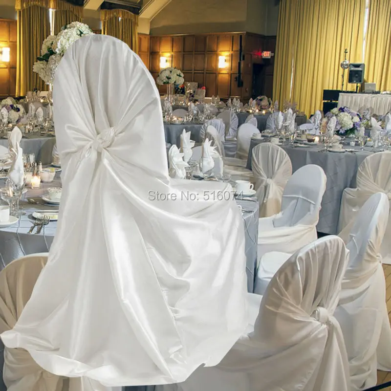 Free Shipping 100pcs Satin Chair Covers 21 Colors Satin Self Tie