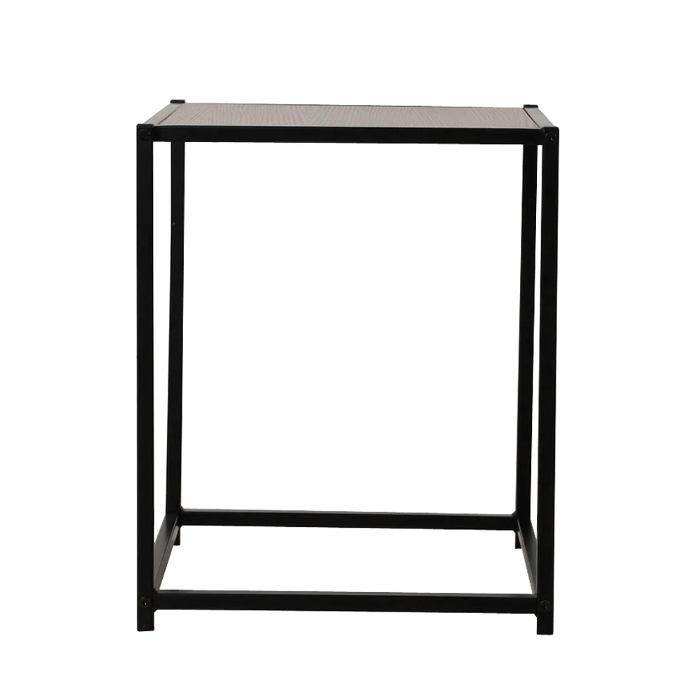 Rustic Metal Frame Veneer Surface Side Table End Table Dropshipping Rustic Metal Frame Veneer Surface Side Table End Table Dropshipping