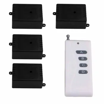 

1CH 433MHz Inching/Self-lock White Key Remote Control 4 Receivers 220V