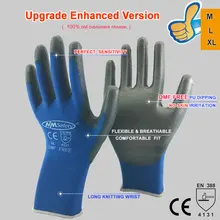 NMSAFETY Hot Sale 12 Pairs Environmentally Not DMF Nylon Cotton Knit Protective Safety Gloves