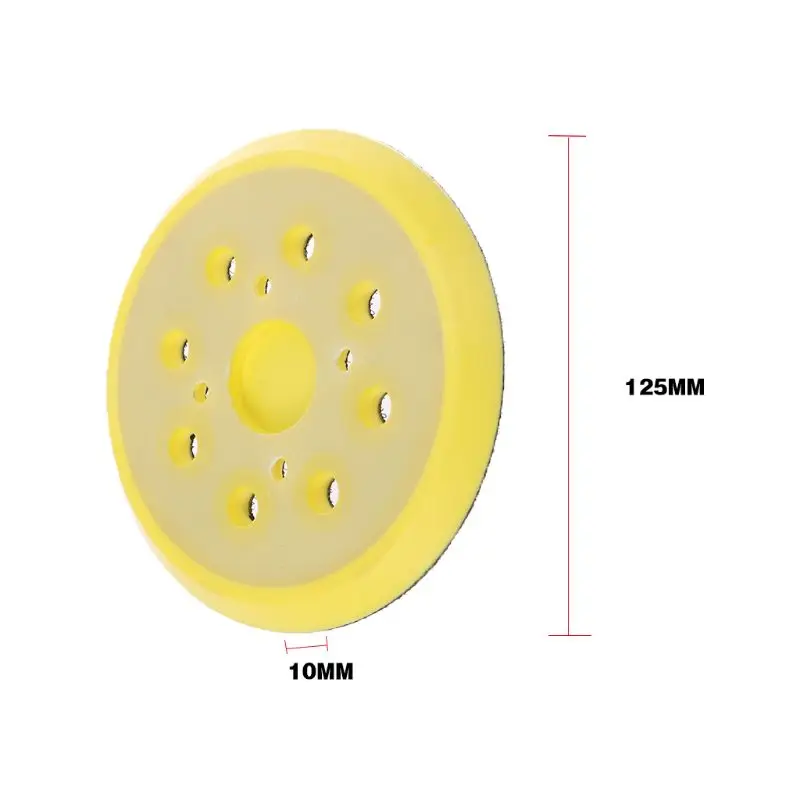 5 Inches 125 MM 8-Hole Back-up Sanding Pad 4 Nails Hook and Loop Sander Backing Pad for Electric Gr