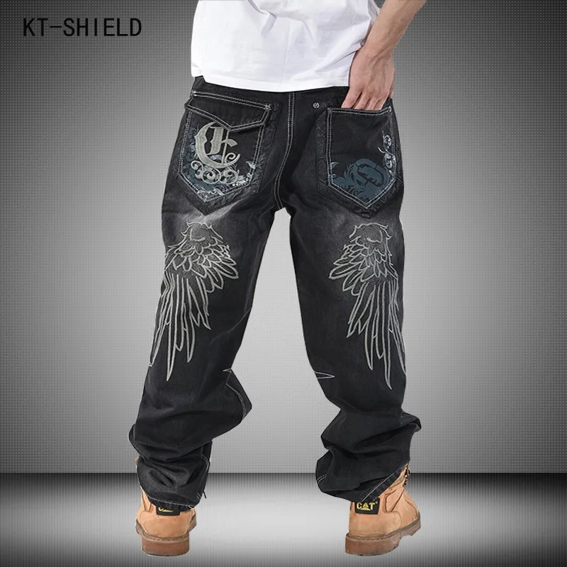 loose fit biker jeans