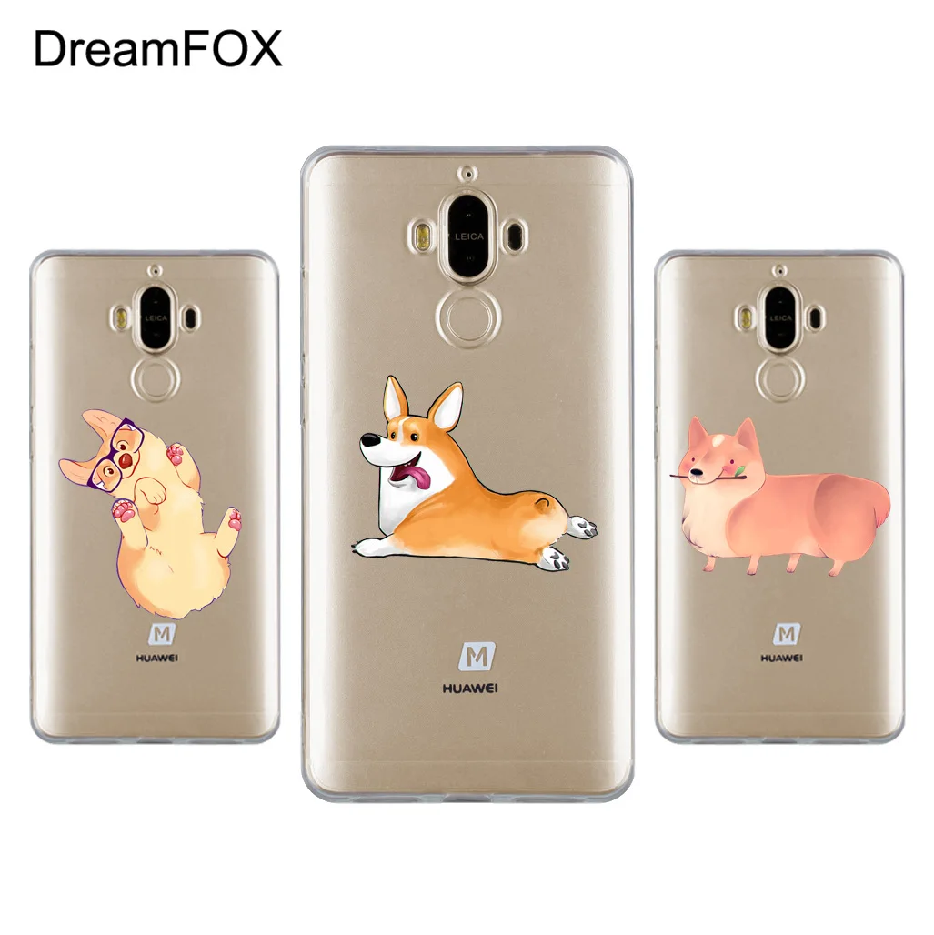 DREAMFOX L510 корги Мягкий ТПУ силиконовый чехол для huawei mate Nova 2 9 10 20 30 Lite Pro Plus |
