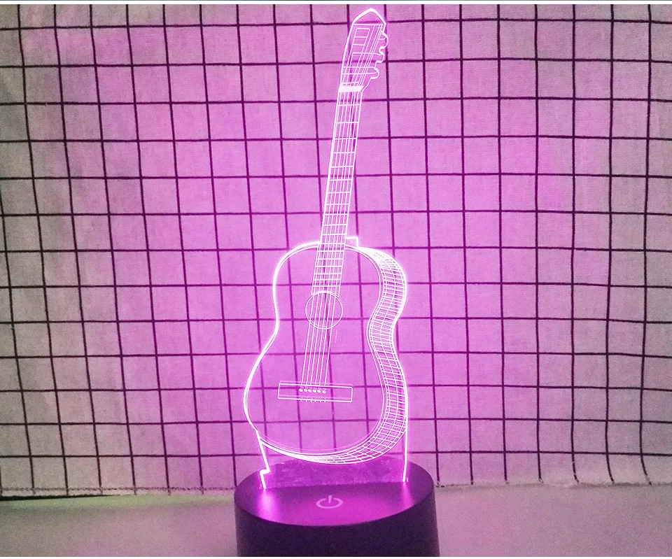 5V USB LED 3D Guitar Night Light (5)