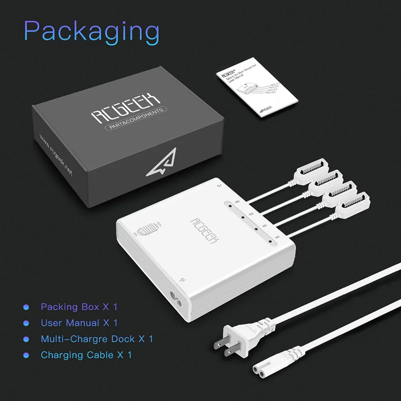 6 in 1 charger 4 battery port + 2 USB port charger remote control Mobile phone tablet charging for DJI mavic 2 pro zoom drone 1 (4)