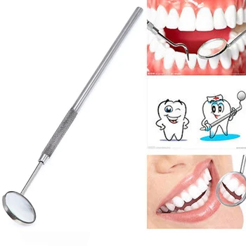 

New Mini Handle Dental Mirror Tool Inspect Instrument Auto Dentist Oral Dentist Handle Tool Mouth Cleaning X014