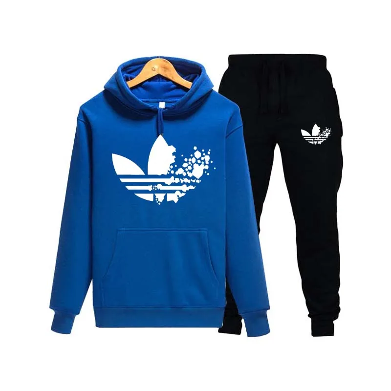 A DI Hoodie Sweatshirt Men's / Women's Fashion Brand Hoodie Sweatshirt + Sports Pants Set 2019 Winter Warm Fleece Hooded Pullove