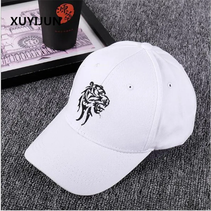 Xuyijun лев тигр вышивка бейсболка Bone Gorras черная папа шляпа Солнцезащитная для