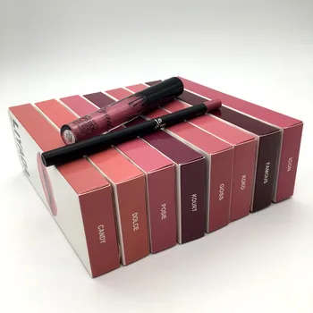 

8 set LIYADA Matte Liquid Lipstick+lips pencil makeup Lasting Waterproof Mate lip gloss rouge lip Kit Batom