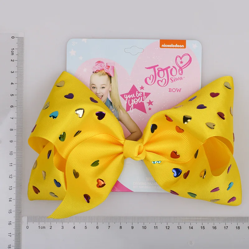 Бант для волос JOJO siwa с большими бантами 8 дюймов головной убор маленьких девочек