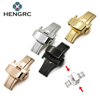 Watchbands Solid Stainless Steel Watch Buckle 16 18 20 22 24mm Watch Band Strap Deployment Butterfly Clasp Accessories